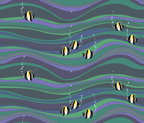 A mermaid's best friend fabric by bippidiiboppidii on Spoonflower - custom fabric