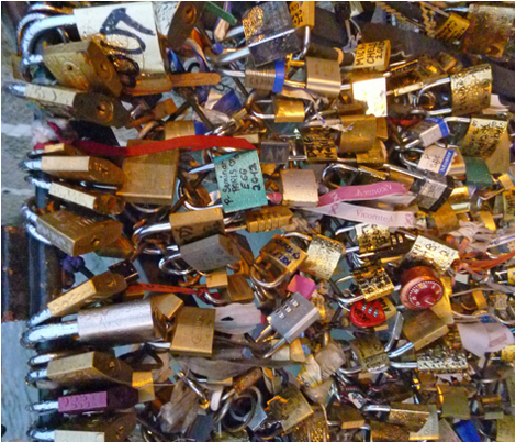 Love Locks Paris - variation 1 fabric by susaninparis on Spoonflower - custom fabric