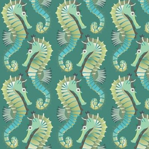 Seahorses on parade (jade)
