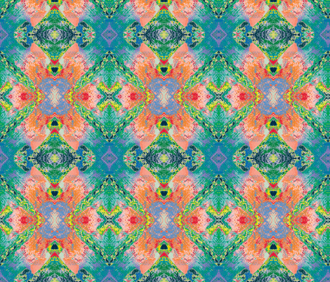 Renoir got into Matisse's Paints and Went Cosmic fabric by susaninparis on Spoonflower - custom fabric