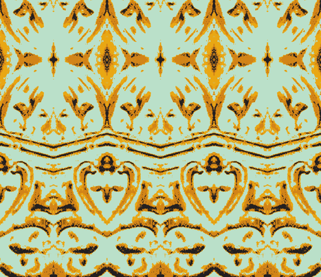 Mint and Honey fabric by susaninparis on Spoonflower - custom fabric