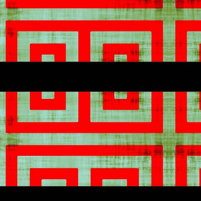 red Greek /Blk line