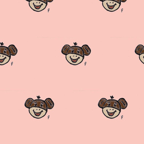 marv the monkey on peach
