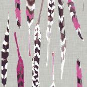 long tiny striped feathers