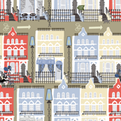 arrows everywhere in Notting Hill mustard