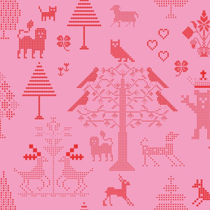 Pink Cross Stitch 