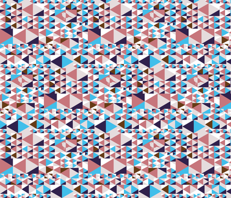 Point out my song (blue, pink, white, brown) fabric by verycherry on Spoonflower - custom fabric