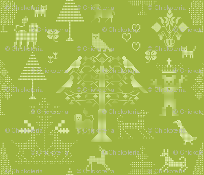 Grass Green Cross Stitch