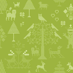 Grass Green Cross Stitch