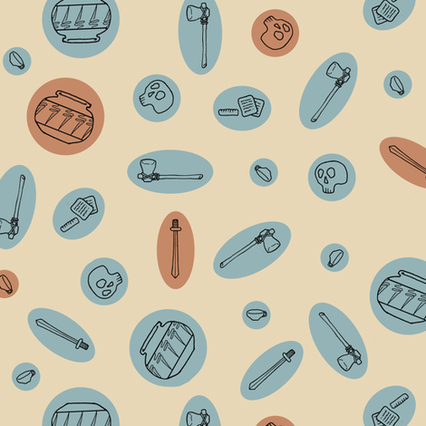 Artifact Tumble fabric by murex_textile_designs on Spoonflower - custom fabric