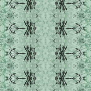 Dragonfly Batik Rows in aqua