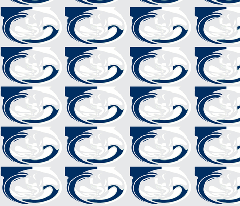 Cameo grey navy fabric by bettinablue_designs on Spoonflower - custom fabric