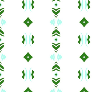 Geo green white aqua