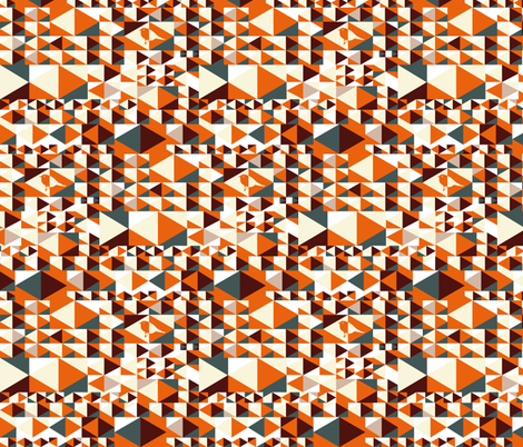 Point out my song (orange, white, green, brown) fabric by verycherry on Spoonflower - custom fabric