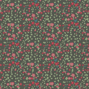 Spring Flowers in Green
