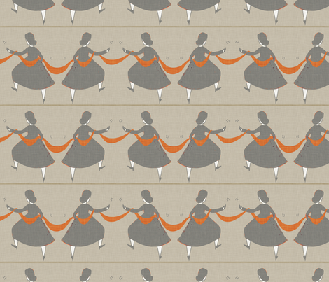 dancing ladies fabric by mummysam on Spoonflower - custom fabric