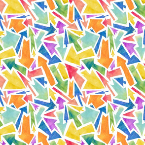Rainbow colored arrows