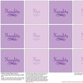 Naughty & Nice Cocktail Napkins (Purple)