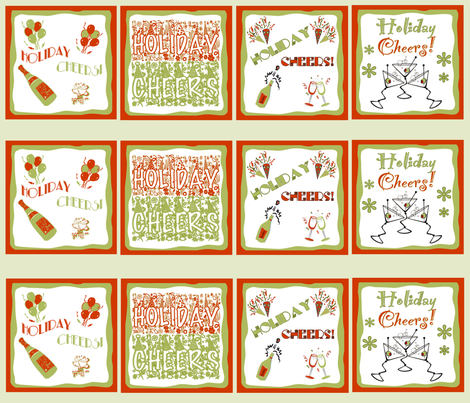 HOLIDAY CHEERS! Napkin Set fabric by image_crafts on Spoonflower - custom fabric