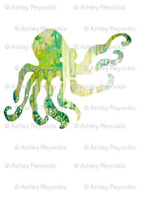 Octopus in green 