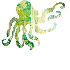 Octopus in green 