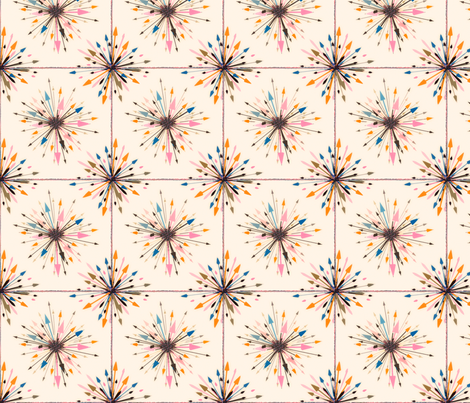 Arrows flowers fabric by fantazya on Spoonflower - custom fabric