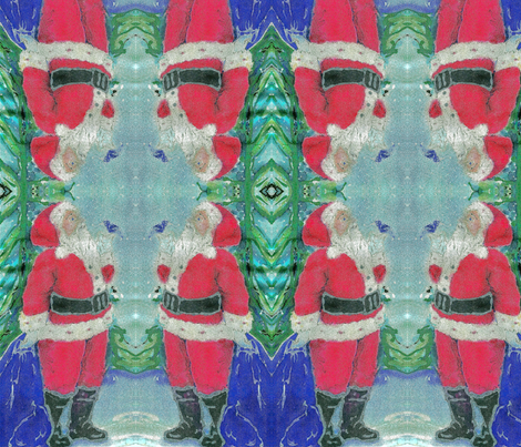 Santa Gram - a little bird told me. fabric by walkwithmagistudio on Spoonflower - custom fabric