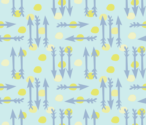 Dotty Arrows 452(lt. aqua, key lime & deep sky) fabric by pattyryboltdesigns on Spoonflower - custom fabric