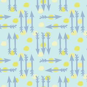 Dotty Arrows 452(lt. aqua, key lime & deep sky)