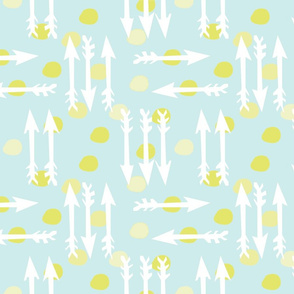 Dotty Arrows 452(lt. aqua, key lime & white)