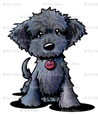 Black Doodle Dog Wall Decal