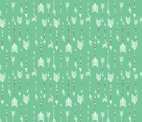 GreenArrows fabric by luckyapple on Spoonflower - custom fabric