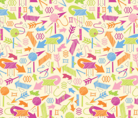 All Signs Point to Candy fabric by jennartdesigns on Spoonflower - custom fabric