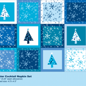 Winter Cocktail Napkin Set