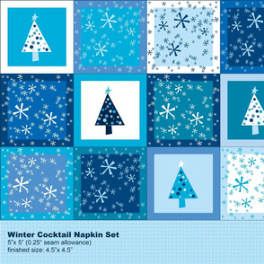 Winter Cocktail Napkin Set