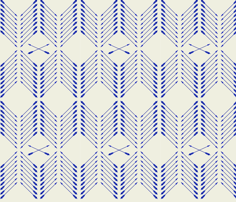 Indigo_Arrows-01 fabric by jessica_jill on Spoonflower - custom fabric
