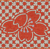plum blossom quilt - coral red/gray