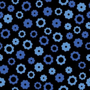 Evil Robot Gears (Black and Blue)