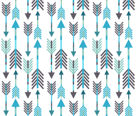 Arrow Blues fabric by endemic on Spoonflower - custom fabric