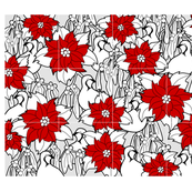 Poinsettia cocktail napkins