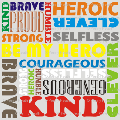 Heroic Words Colourful