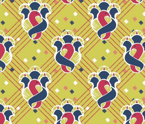 after_Matisse_100_greengold fabric by glimmericks on Spoonflower - custom fabric