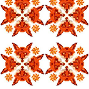 Red Geometric Fox Pattern