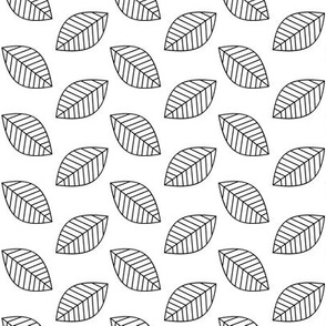 Black and White Leaves