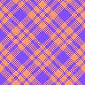 Peach-periwinkle plaid