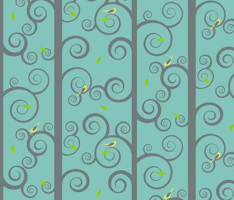 Fancy trees... fabric by shelleymade on Spoonflower - custom fabric