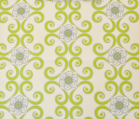 Dimpled Swirls in Chartreuse Green