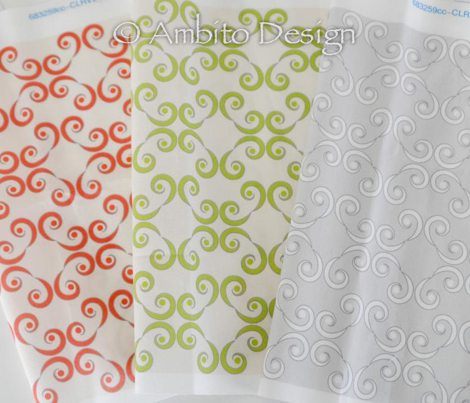 Dotted Swirls in Chartreuse or Green