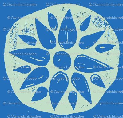 Flower Stamps - Bluel/Mint
