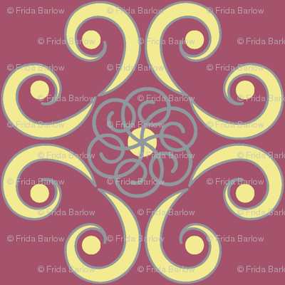 Dimpled Swirls in Yellow and Purple / Lavender